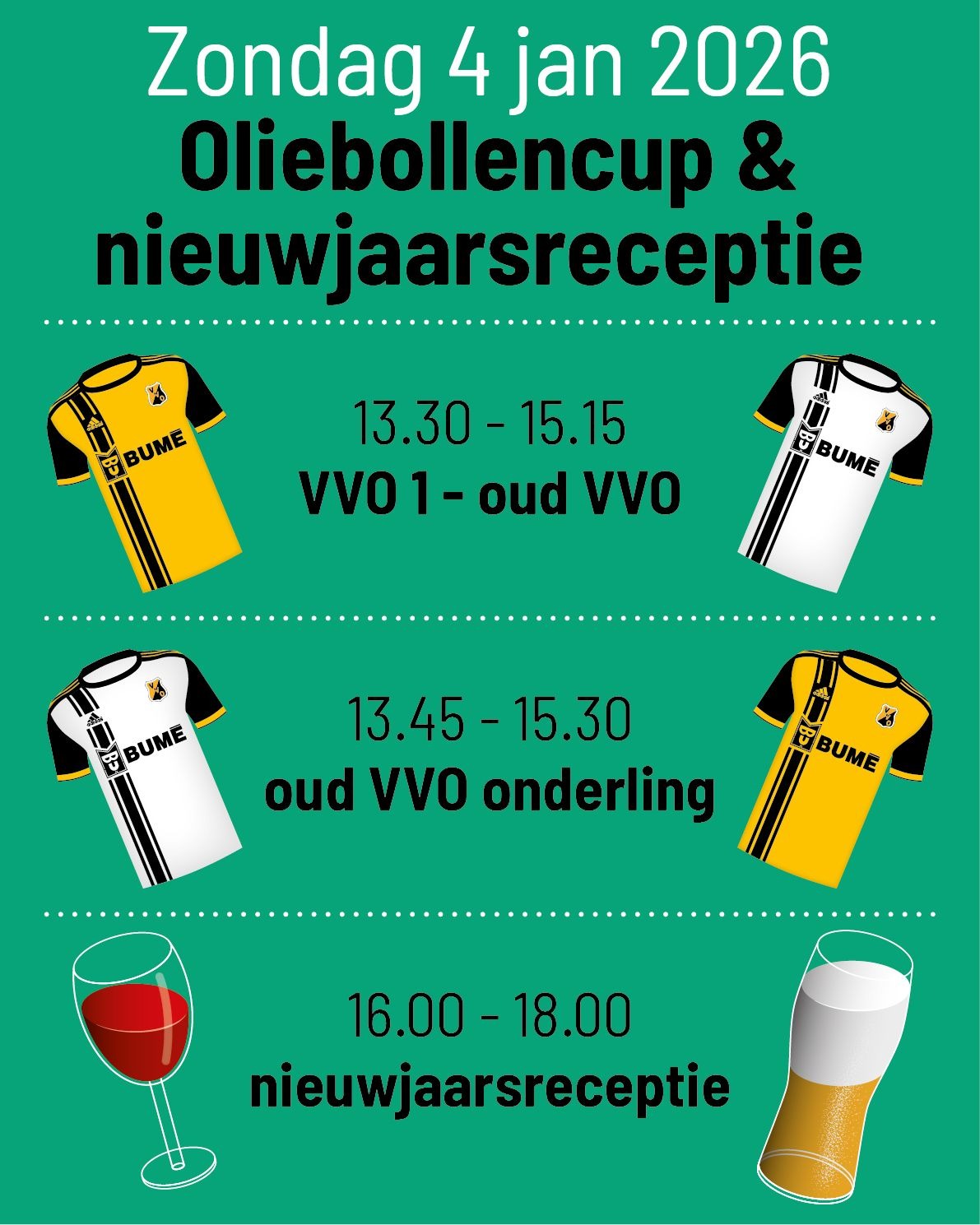 Oliebolcup & Nieuwjaarreceptie 2026